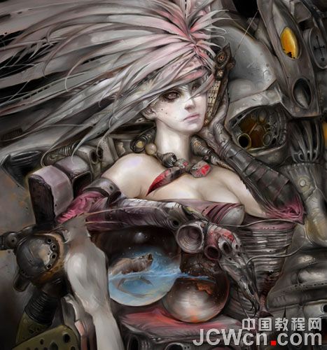 Painter教程：My world插画创作流程记录_中国教程网