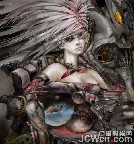 Painter教程：My world插画创作流程记录_中国教程网