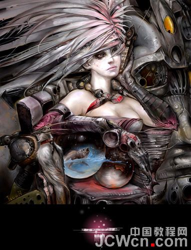 Painter教程：My world插画创作流程记录_中国教程网