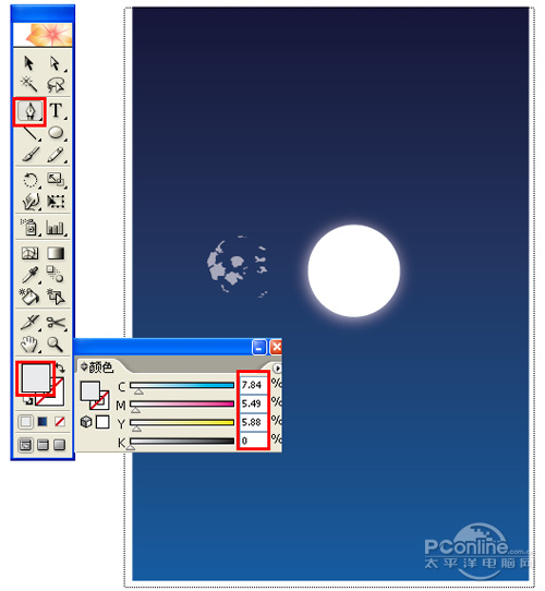 Illustrator创意教程：设计创建中秋家圆壁纸_中国教程网