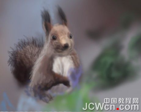 Photoshop鼠绘教程：绘制一只可爱的松鼠_中国教程网