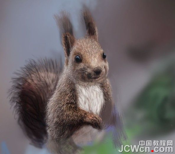 Photoshop鼠绘教程：绘制一只可爱的松鼠_中国教程网
