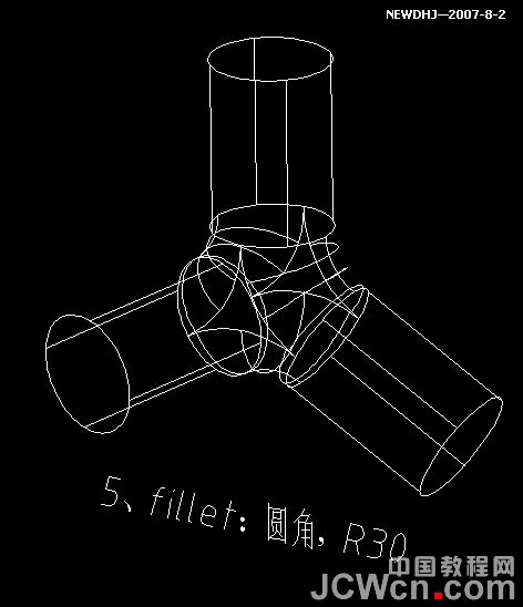 AutoCAD三维建模教程：三通管的制作过程_中国教程网