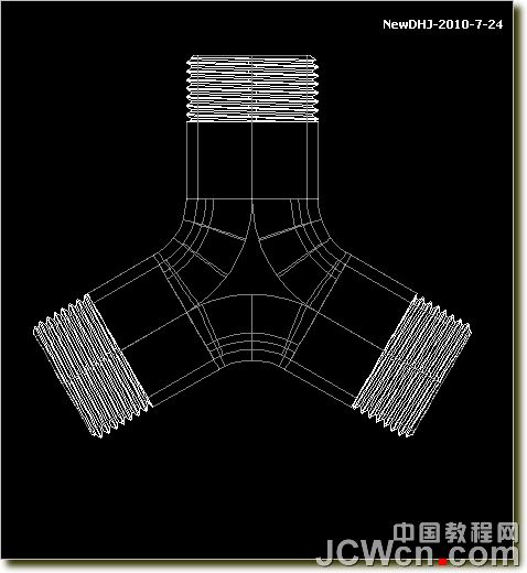 AutoCAD三维建模教程：三通管的制作过程_中国教程网