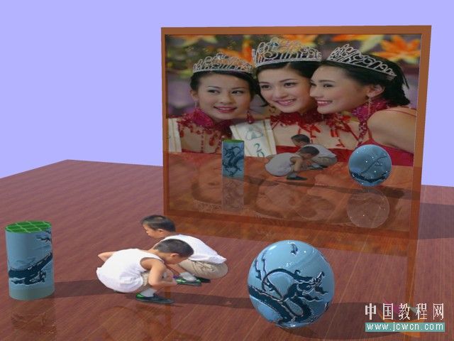 AutoCAD渲染教程：镜面的反射渲染技巧_中国教程网