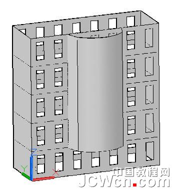 AutoCAD 2011新功能教程：曲面命令创建楼房_中国教程网
