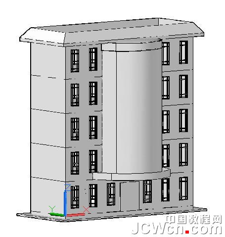 AutoCAD 2011新功能教程：曲面命令创建楼房_中国教程网