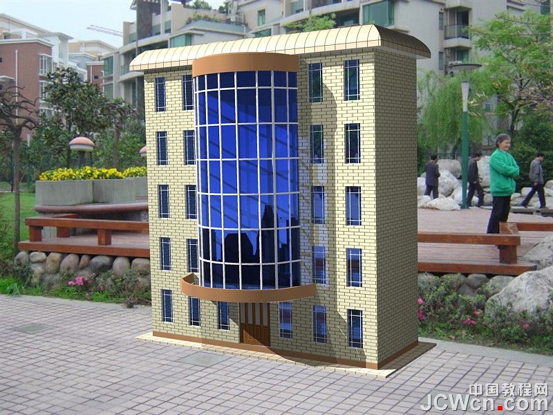 AutoCAD 2011新功能教程：曲面命令创建楼房_中国教程网