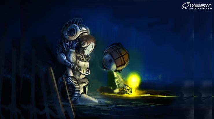 Painter 9.5教程：儿童插画发现机器人作品的绘制启发_中国教程网