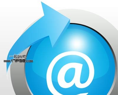 Photoshop制作一个蓝色的电子邮件logo