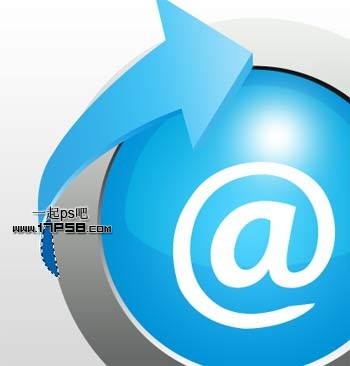 Photoshop制作一个蓝色的电子邮件logo