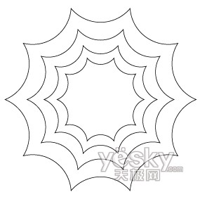 万圣节用Illustrator绘蜘蛛网和蜘蛛(2)