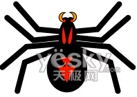 万圣节用Illustrator绘蜘蛛网和蜘蛛(4)