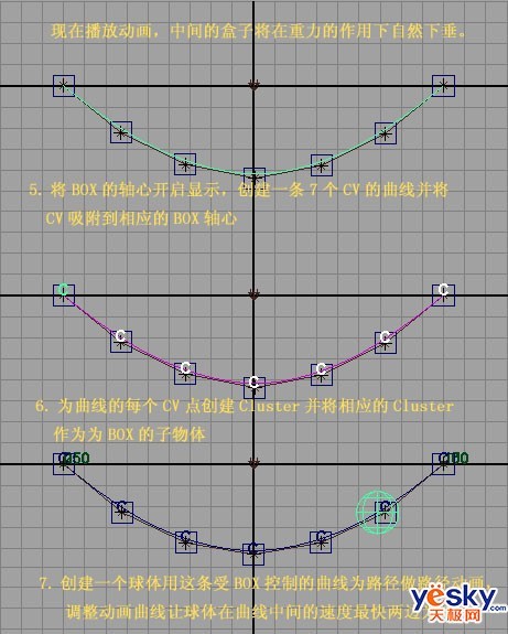 Maya动画实例教程：穿绳小球的滑摆运动