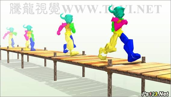 3dmax动画教程：设置多组动作的组合