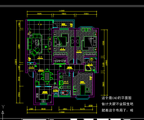 Coreldraw绘制彩色装修平面图_天极设计在线整理