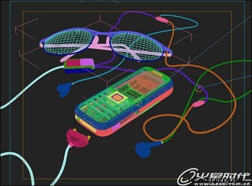 3DsMax9制作超仿真手机模型