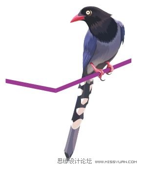Illustrator色阶画法精细绘制鸟类插画,PS教程,思缘教程网