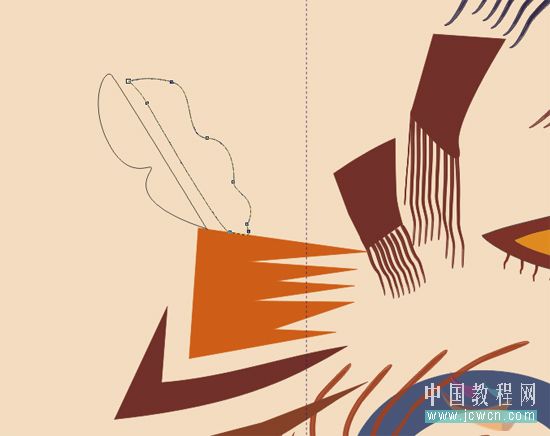 CorelDRAW鼠绘教程：矢量抽象人物装饰画的绘制_中国教程网