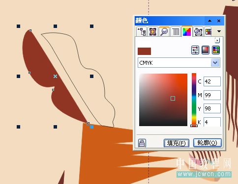 CorelDRAW鼠绘教程：矢量抽象人物装饰画的绘制_中国教程网