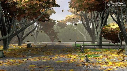 3Dmax实例教程：秋意静帧场景的渲染制作,PS教程,思缘教程网