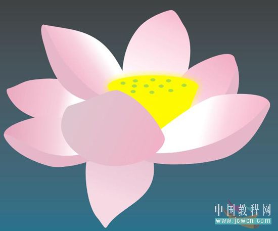 CorelDRAW绘卡通风格荷花_天极设计在线整理