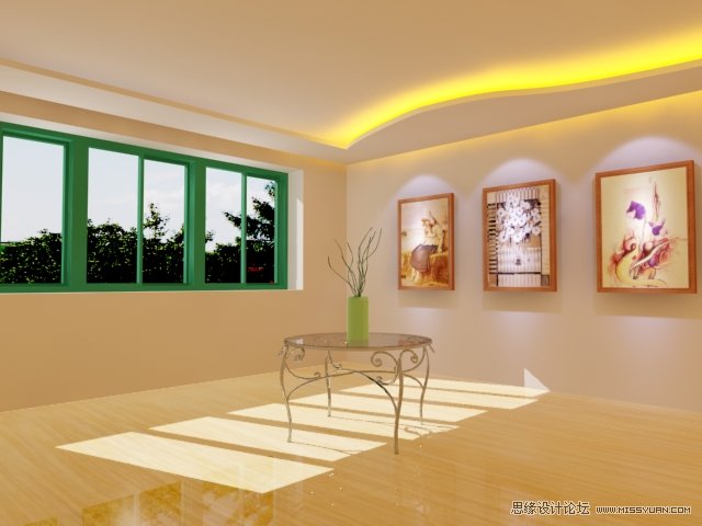 室内灯光表现中异型暗藏灯打法,PS教程,思缘教程网
