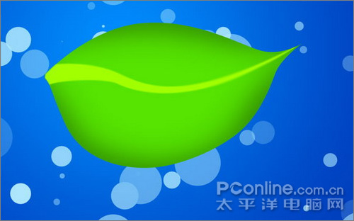 Photoshop教程：鼠绘清新简约露珠绿叶壁纸