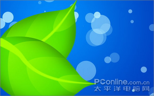 Photoshop教程：鼠绘清新简约露珠绿叶壁纸