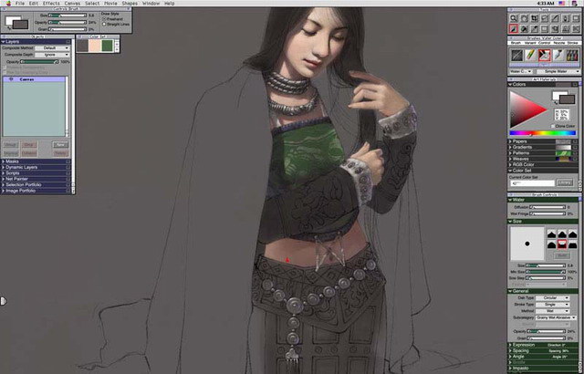 著名插画师--平凡的绘画过程