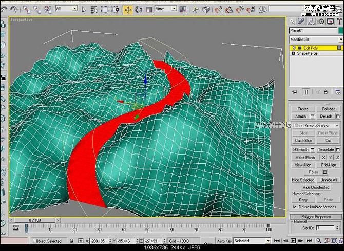 3ds Max实例教程：等高线制作山路建模,PS教程,思缘教程网
