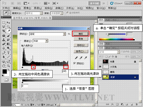 Photoshop CS5教程：解析色阶在图像调整中的作用,PS教程,思缘教程网