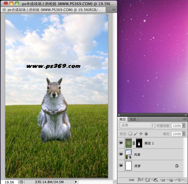 Photoshop创意合成战场上的松鼠教程,PS教程,思缘教程网