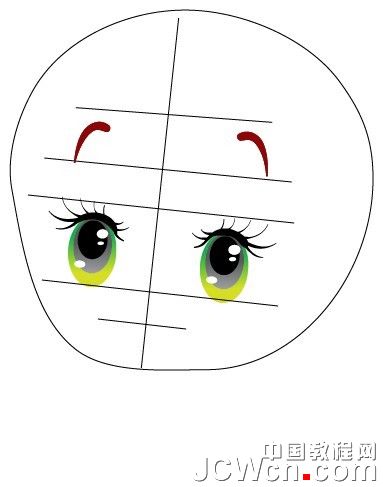 Illustrator鼠绘教程：教你画一个可爱卡通宝宝_中国教程网