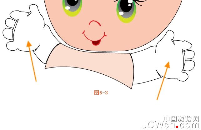 Illustrator鼠绘教程：教你画一个可爱卡通宝宝_中国教程网