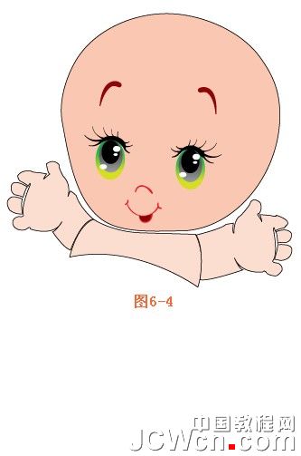 Illustrator鼠绘教程：教你画一个可爱卡通宝宝_中国教程网