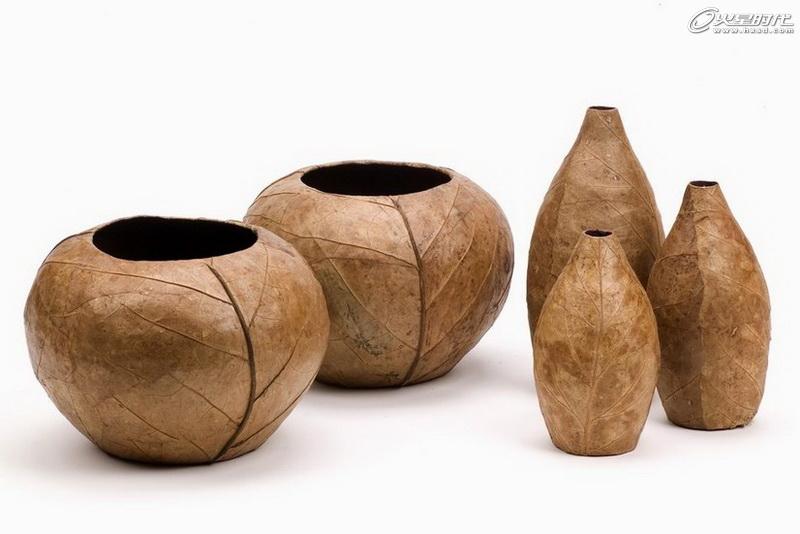 加勒比风格器皿设计：烟叶、椰棕和皮革