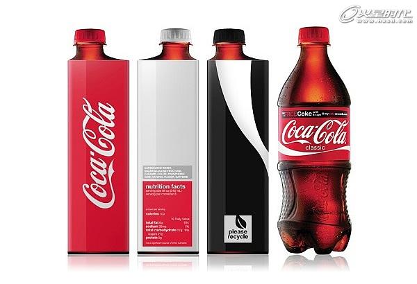 不玩曲线做环保：可口可乐概念瓶身设计
