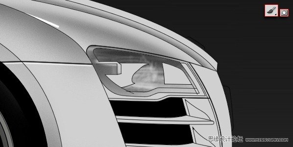 Photoshop绘制逼真质感的专业奥迪R8,PS教程,思缘教程网