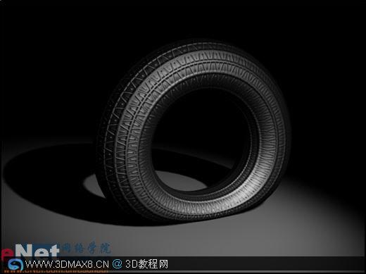 3dmax建模教程：制作撒气质感轮胎