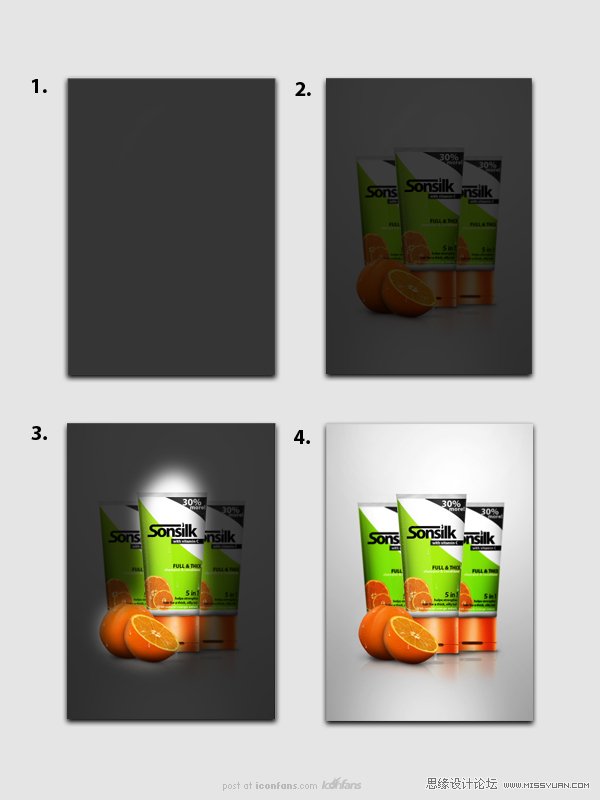 Photoshop制作清爽的洗发水广告,PS教程,思缘教程网