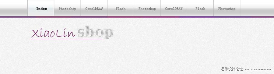 Photoshop设计制作网页头部导航条,PS教程,思缘教程网