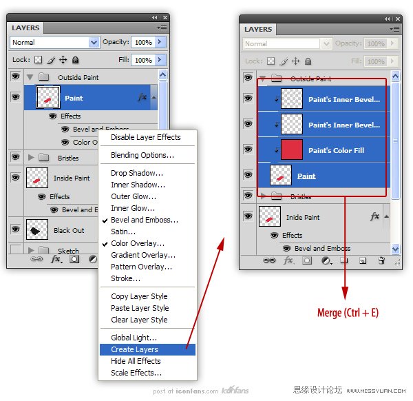 Photoshop绘制逼真的油漆毛刷,PS教程,思缘教程网