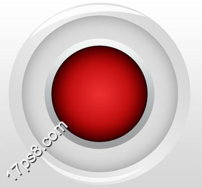 高光质感红色玻璃按钮