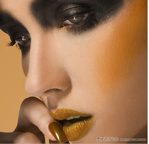 Photoshop调修肤质完美的妆容片效果,PS教程,思缘教程网