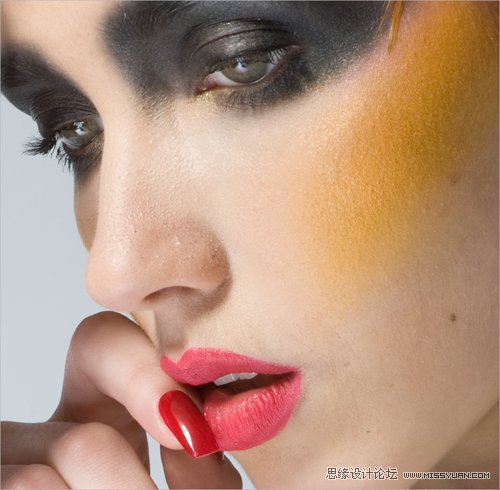 Photoshop调修肤质完美的妆容片效果,PS教程,思缘教程网