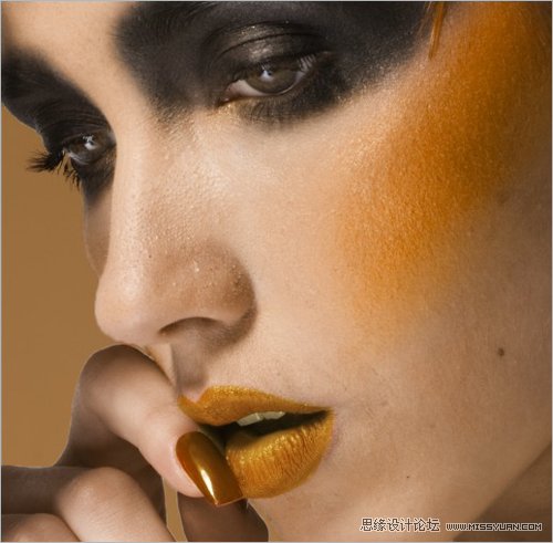 Photoshop调修肤质完美的妆容片效果,PS教程,思缘教程网