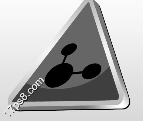 Photoshop打造高光立体三角形图标,PS教程,思缘教程网