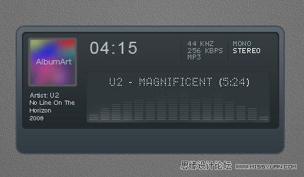 Photoshop设计一个时尚MP3播放器教程,PS教程,思缘教程网