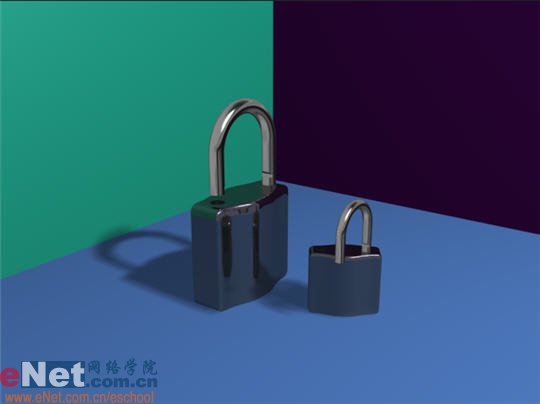 3dmax教程：金属锁制作过程